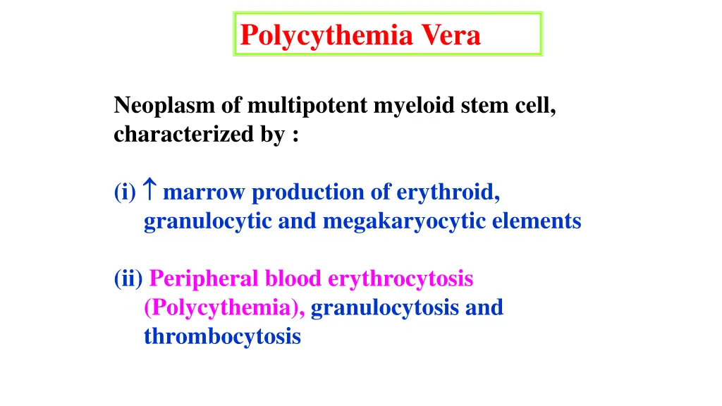 polycythemia vera