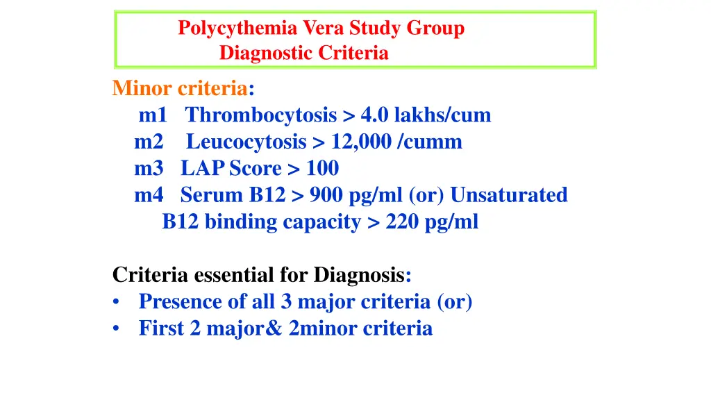 polycythemia vera study group diagnostic criteria 1