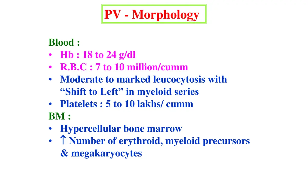 pv morphology