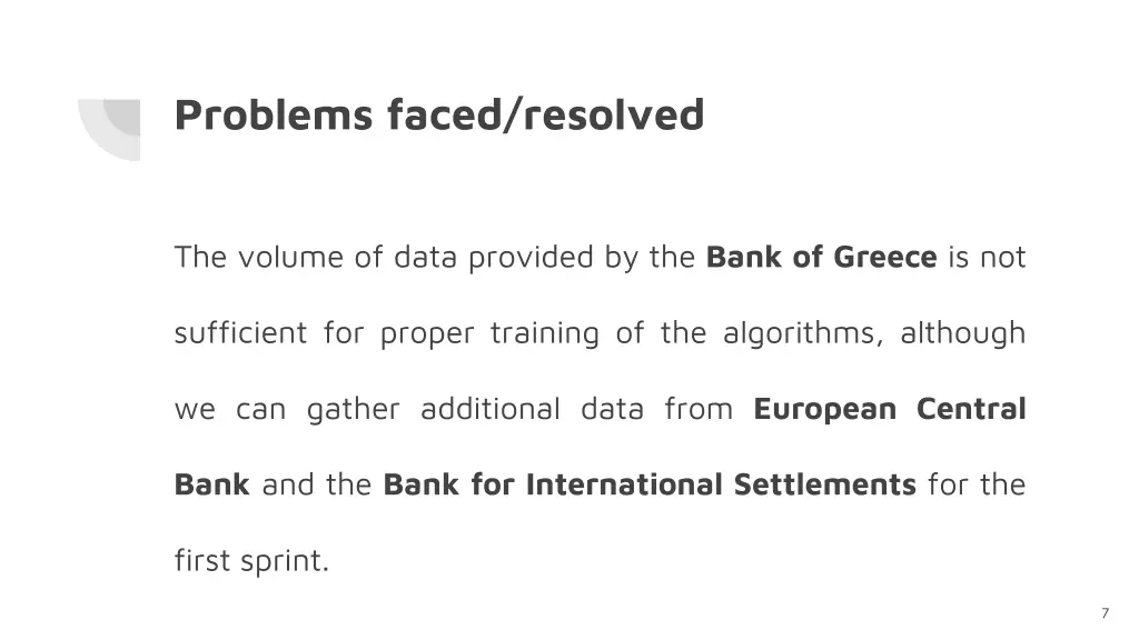 problems faced resolved