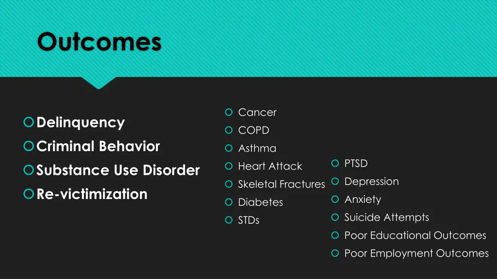 outcomes