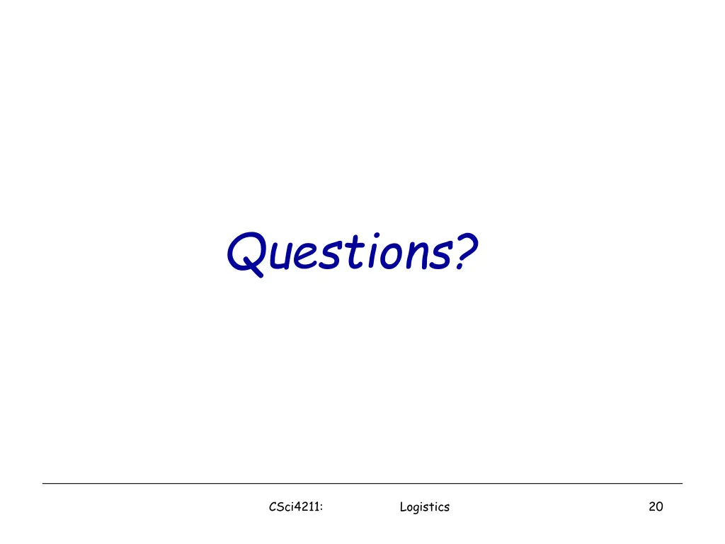 questions