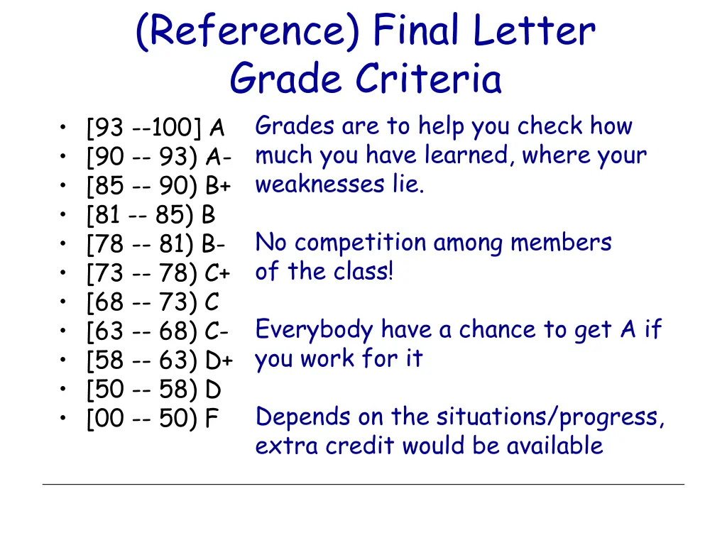 reference final letter grade criteria