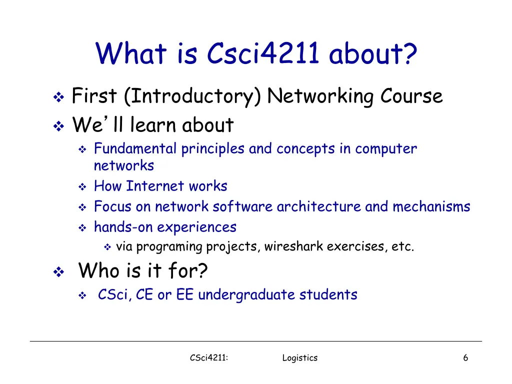what is csci4211 about