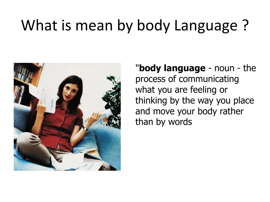 what is mean by body language
