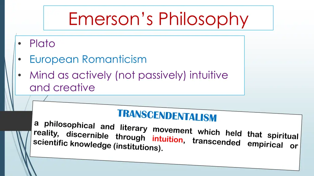 emerson s philosophy