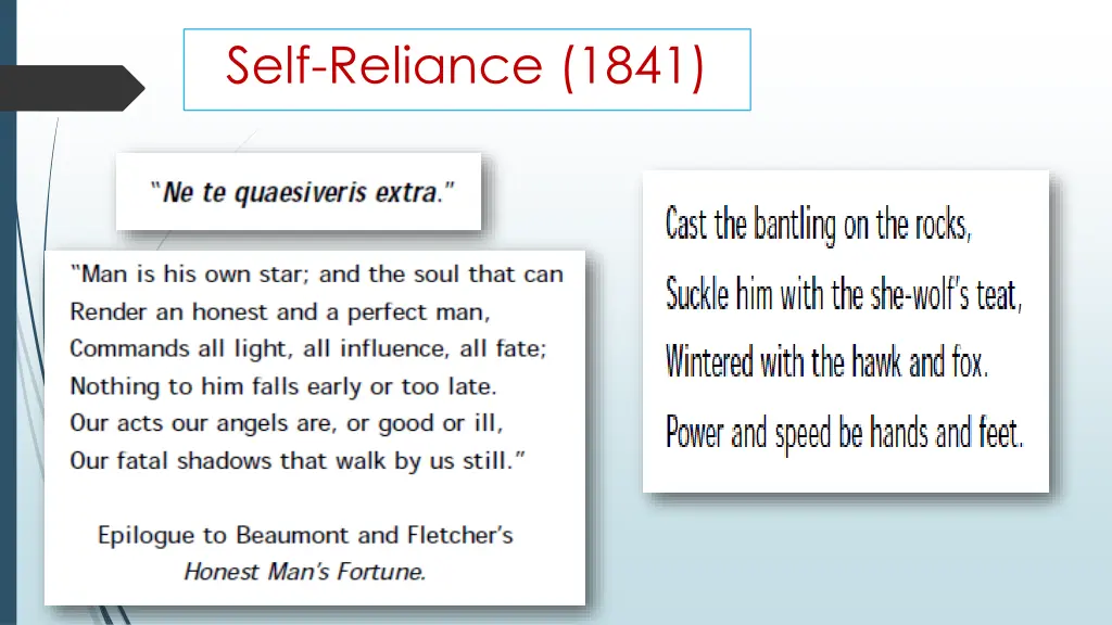 self reliance 1841