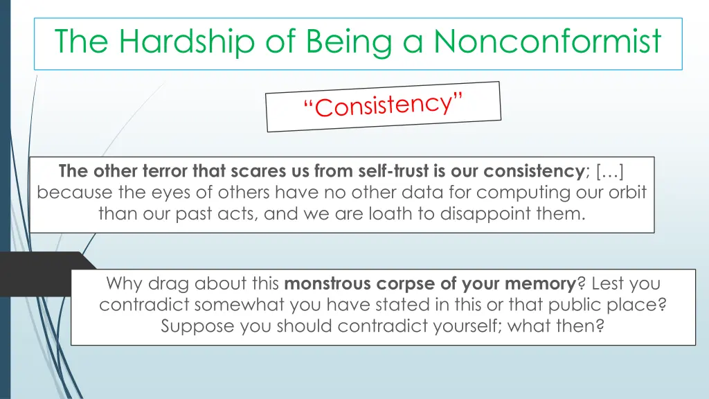 the hardship of being a nonconformist 1