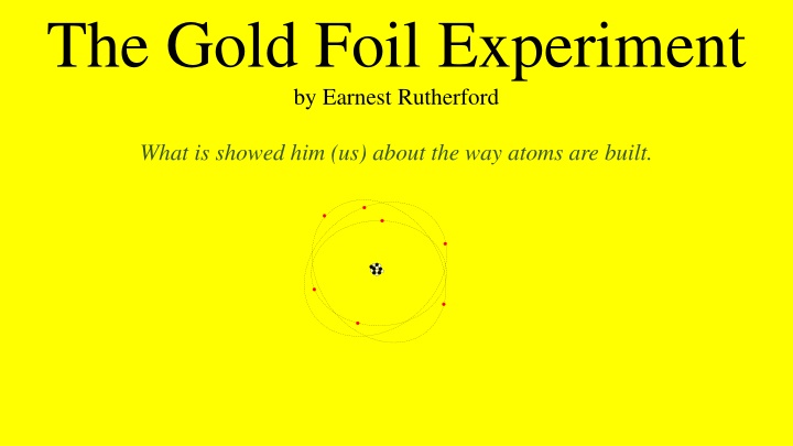 the gold foil experiment by earnest rutherford