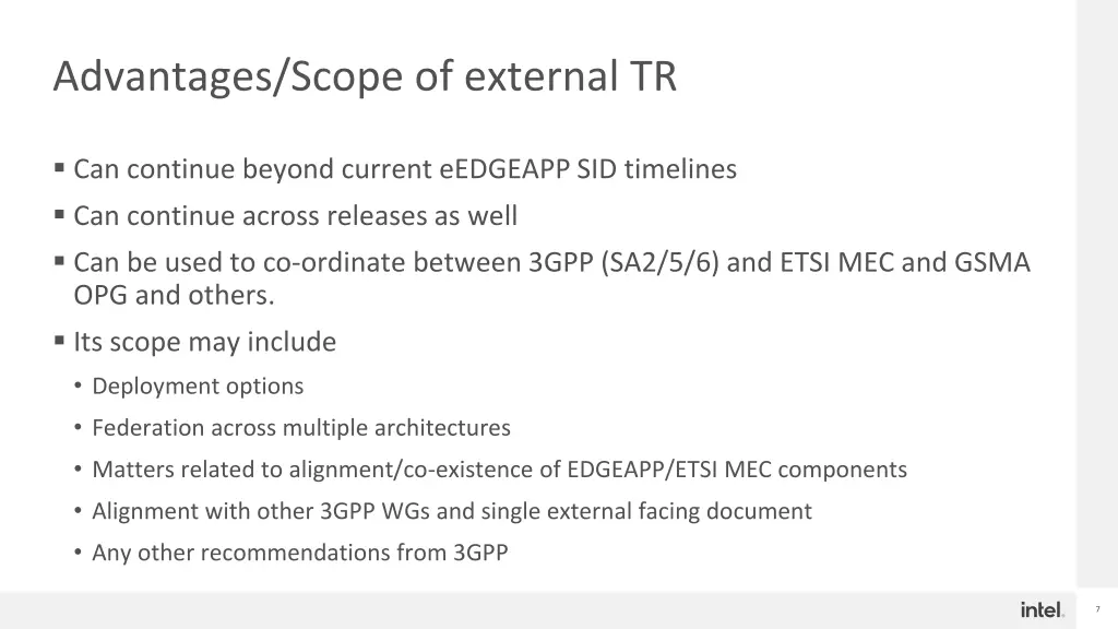 advantages scope of external tr