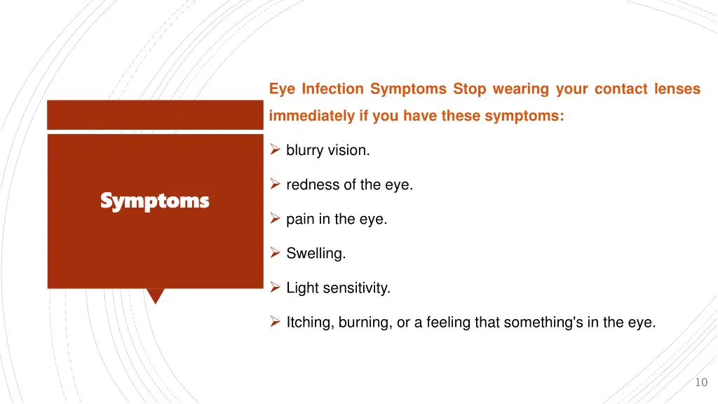 eye infection symptoms stop wearing your contact
