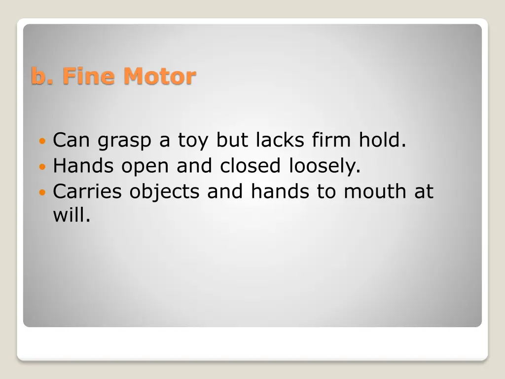 b fine motor