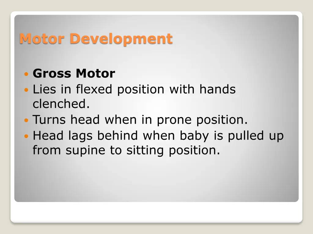 motor development
