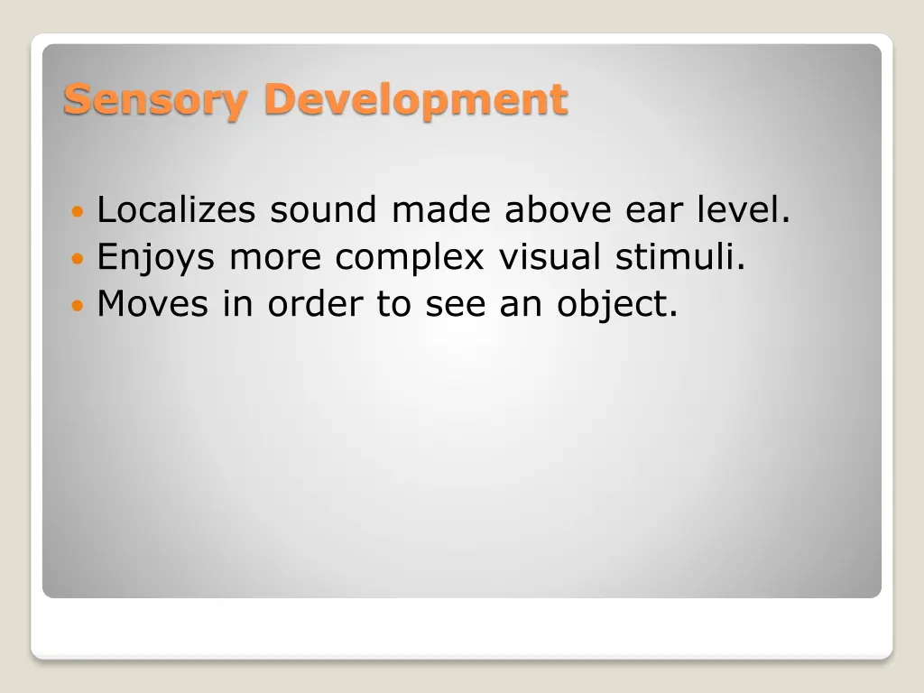 sensory development 3