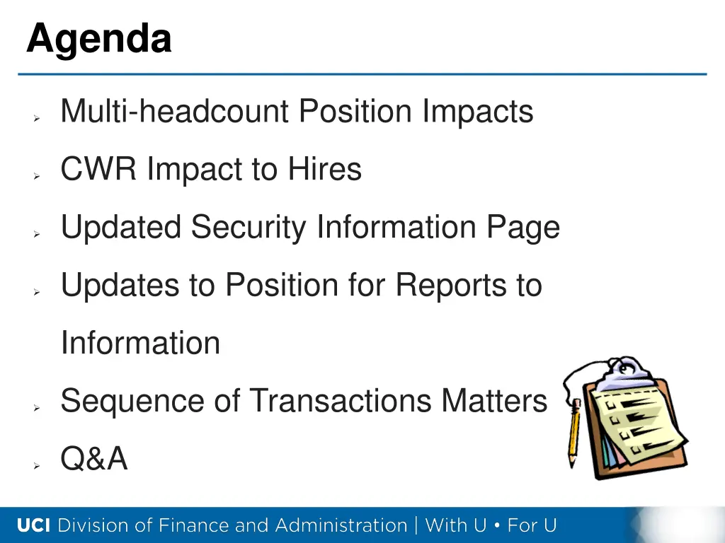 agenda
