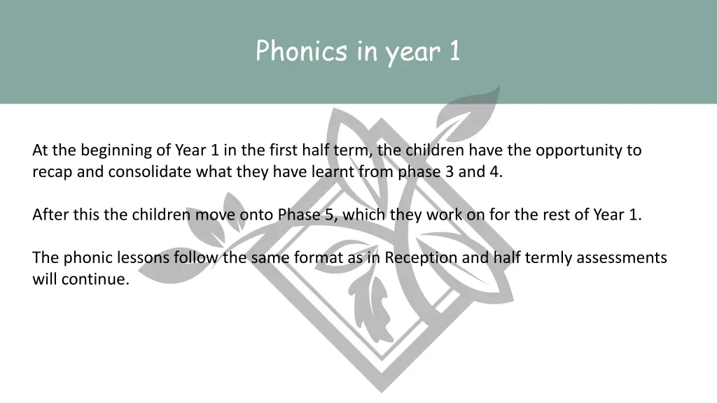 phonics in year 1
