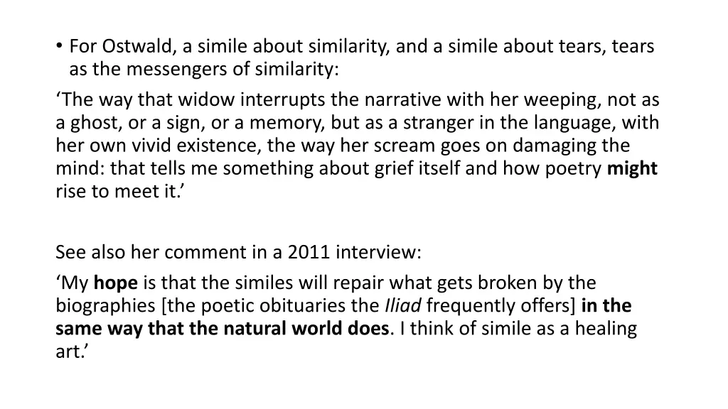 for ostwald a simile about similarity