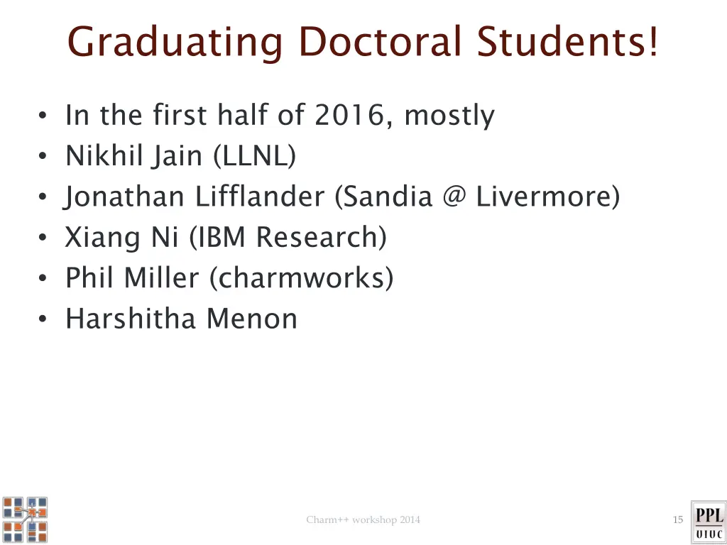 graduating doctoral students