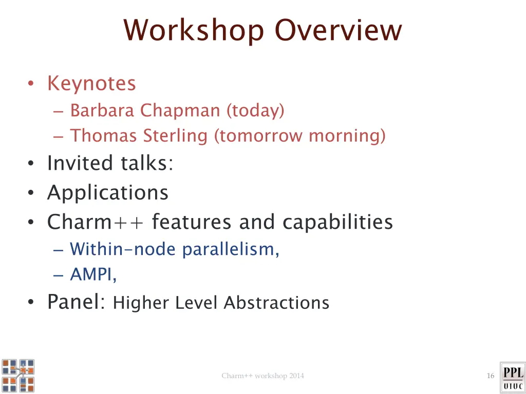 workshop overview
