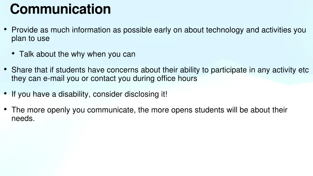 communication