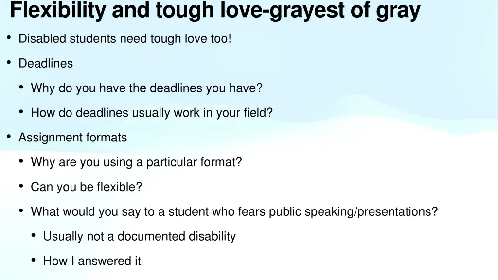 flexibility and tough love grayest of gray