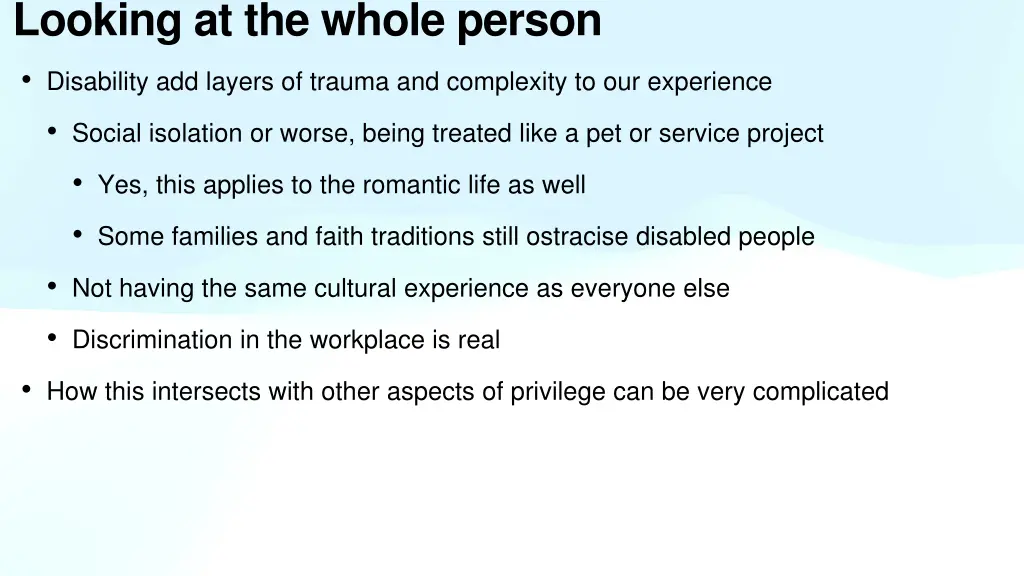 looking at the whole person disability add layers