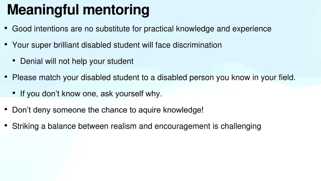 meaningful mentoring good intentions