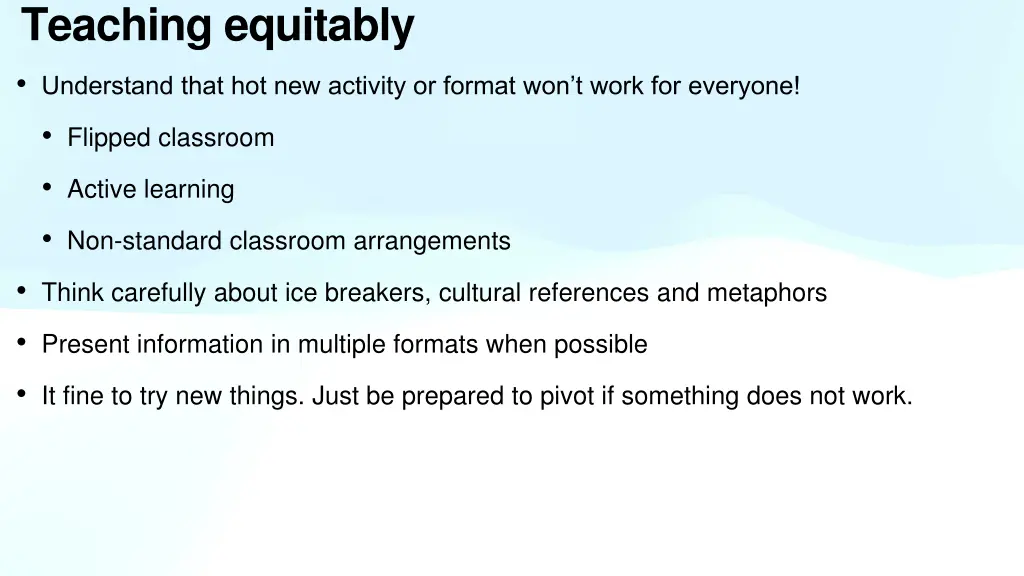 teaching equitably understand that