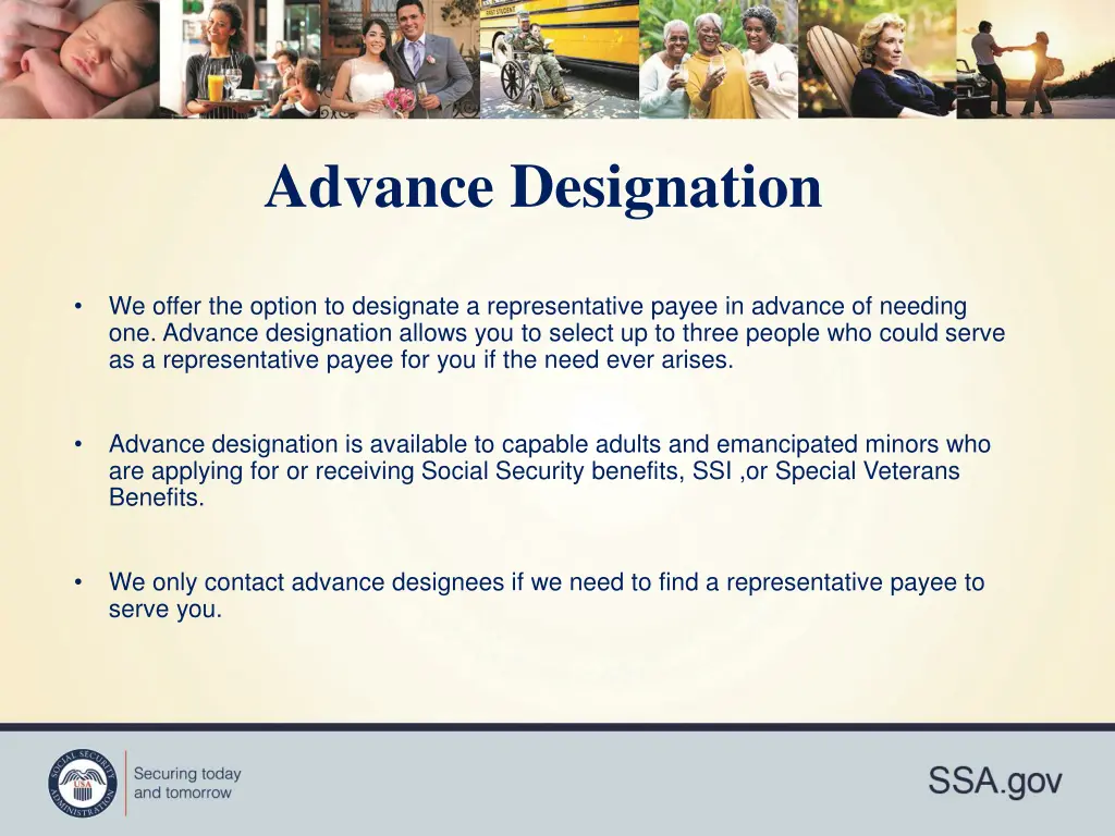 advance designation
