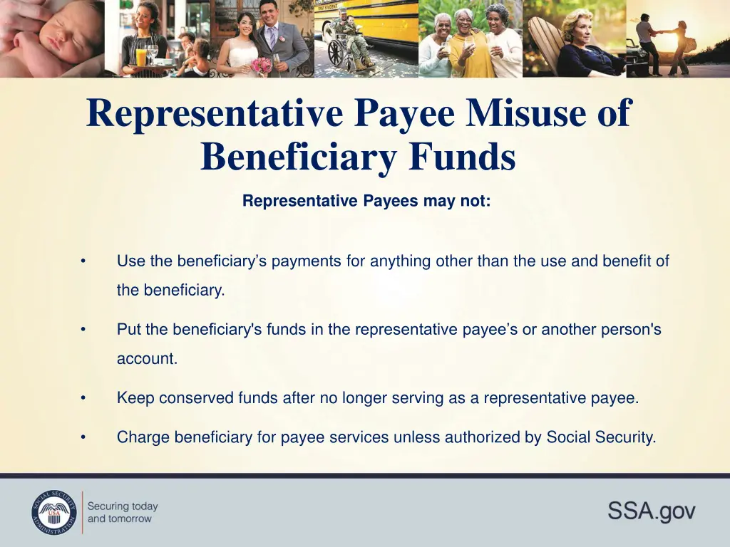 representative payee misuse of beneficiary funds