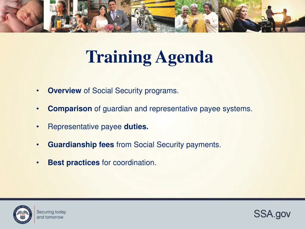 training agenda