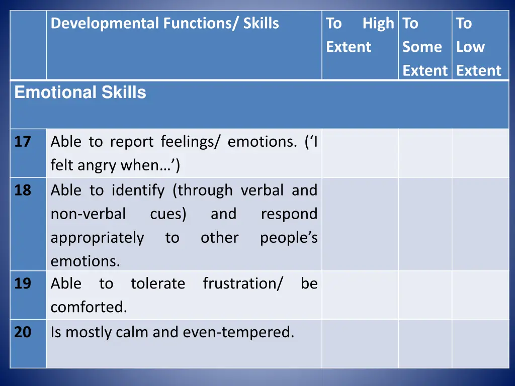 developmental functions skills 3