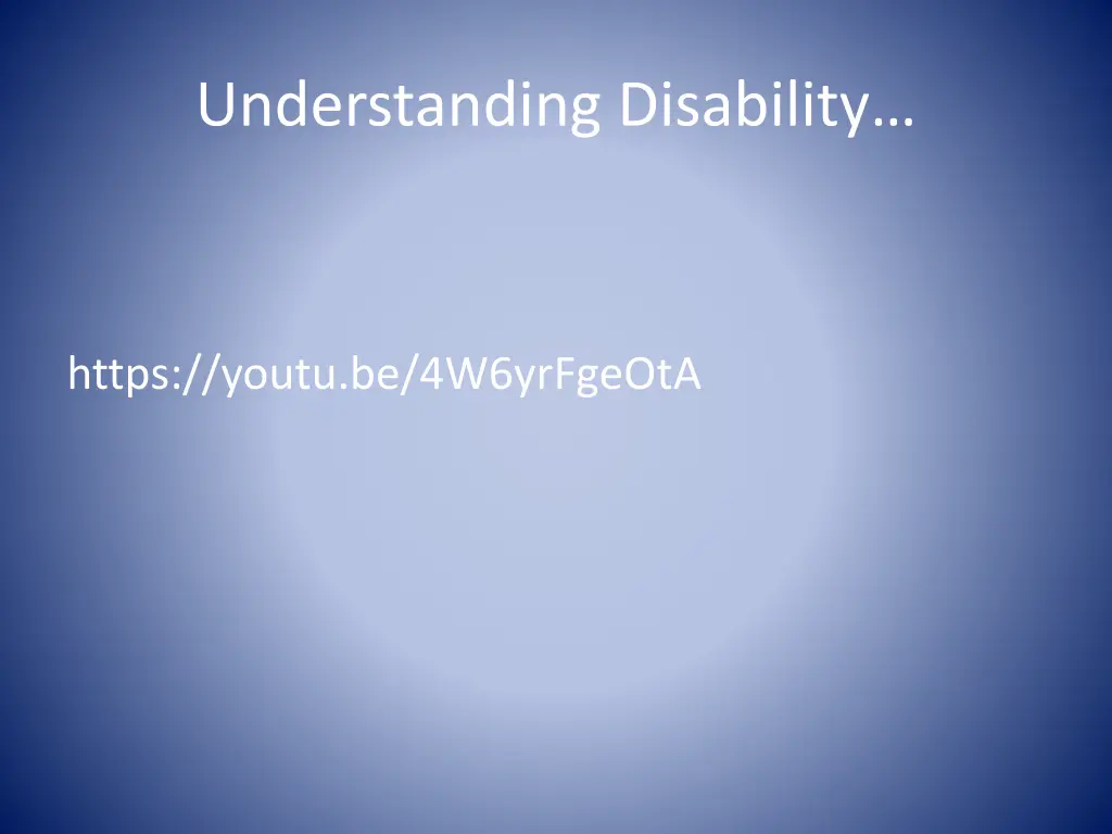 understanding disability