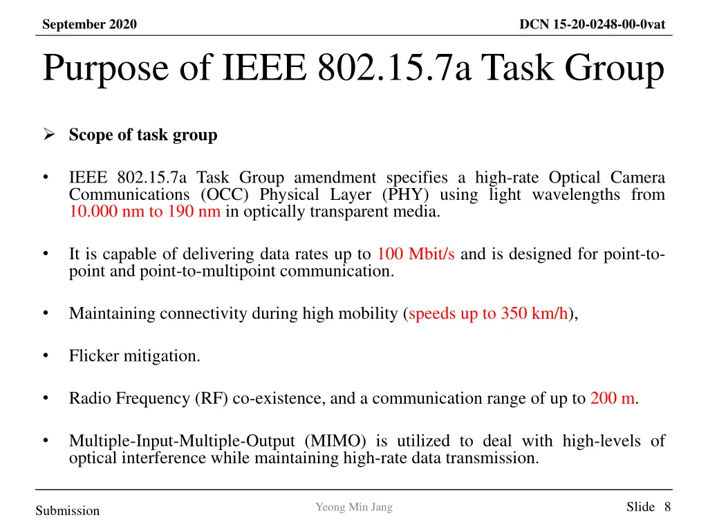 september 2020 purpose of ieee 802 15 7a task