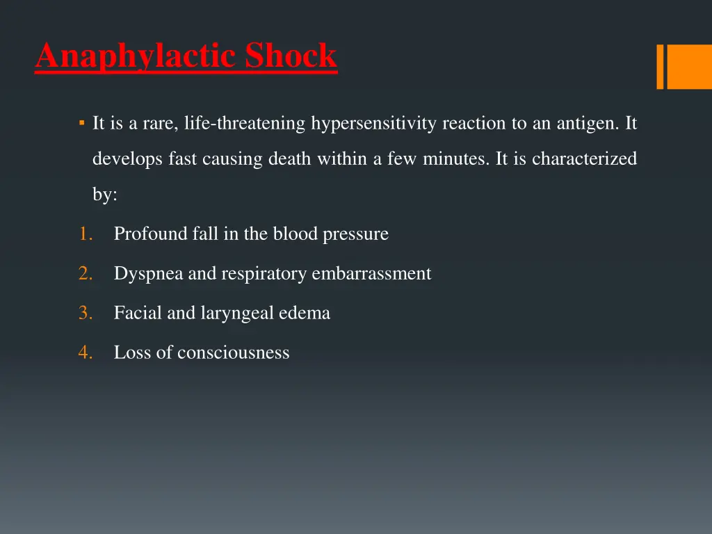 anaphylactic shock