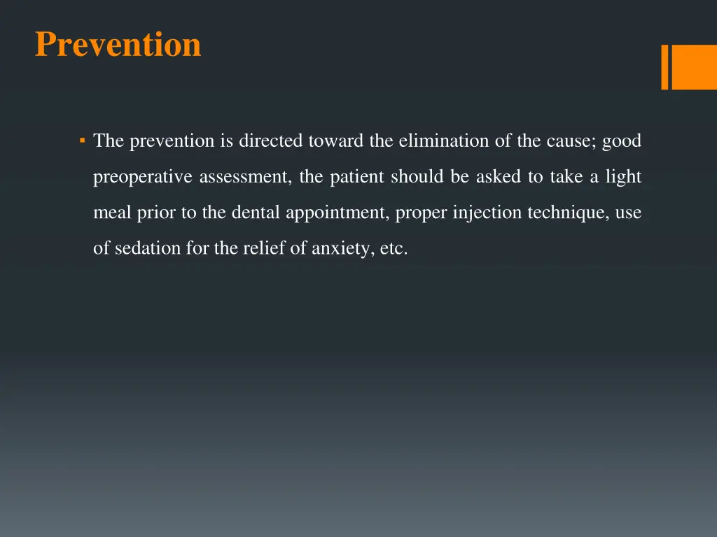 prevention