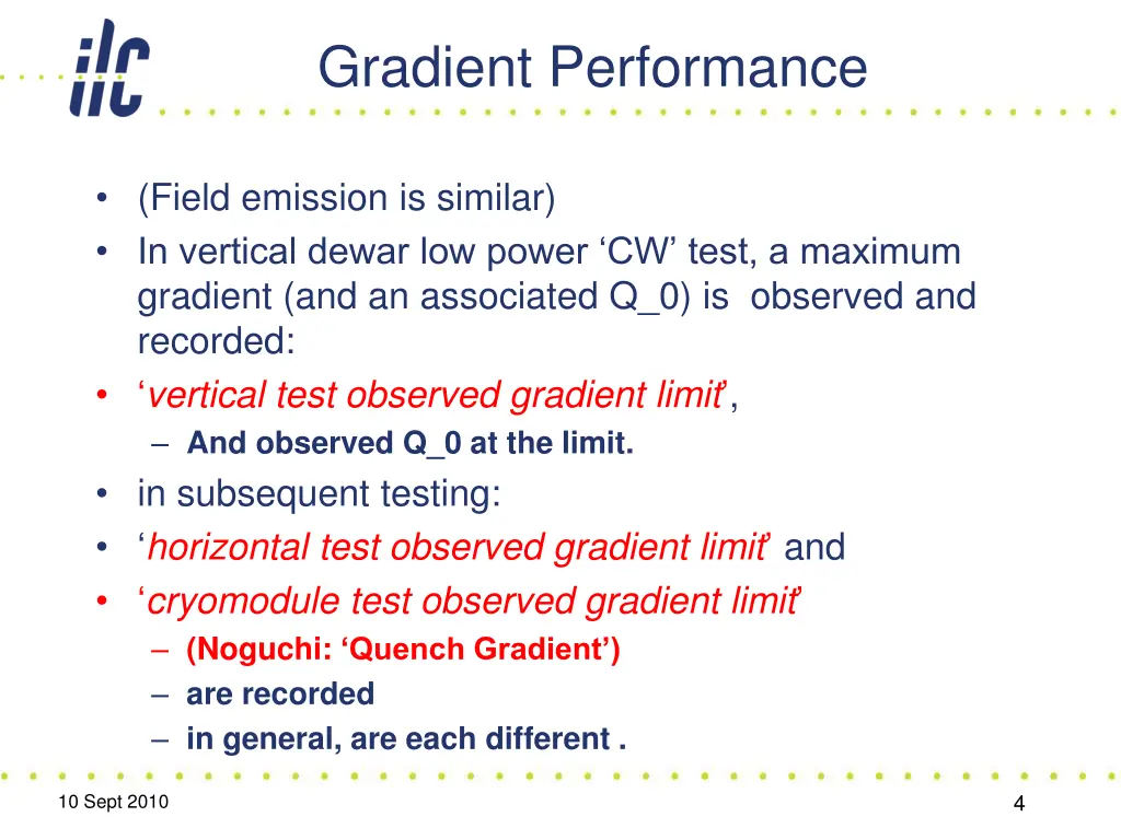 gradient performance