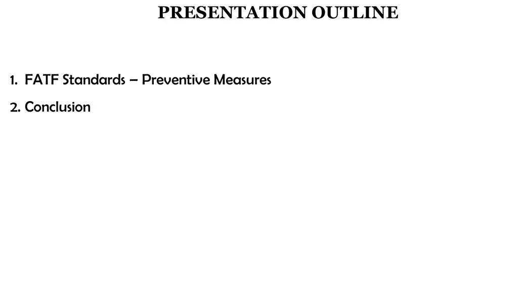 presentation outline