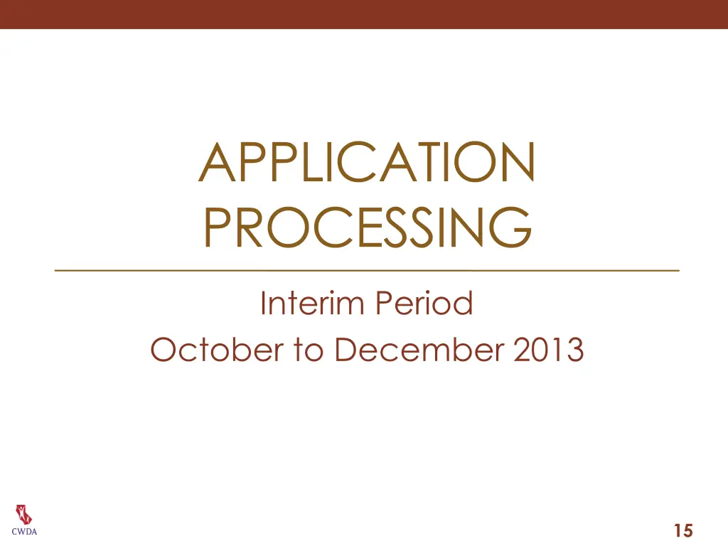 application processing