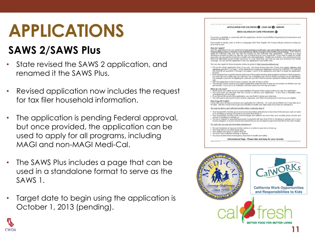 applications saws 2 saws plus state revised