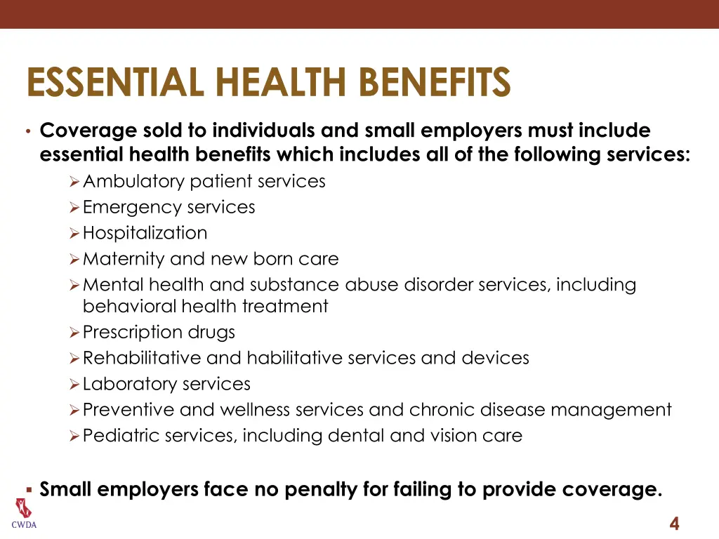 essential health benefits