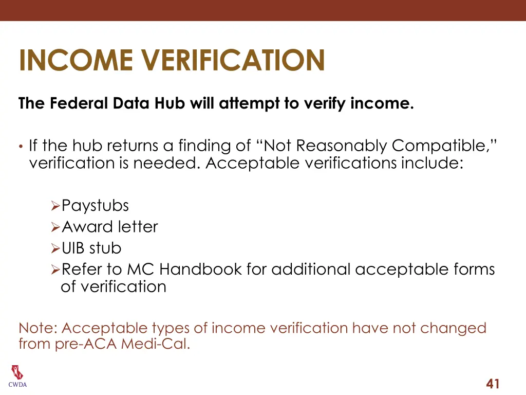 income verification