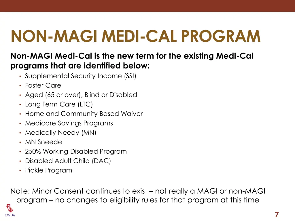 non magi medi cal program