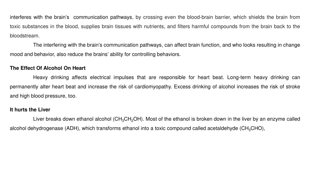 interferes with the brain s communication
