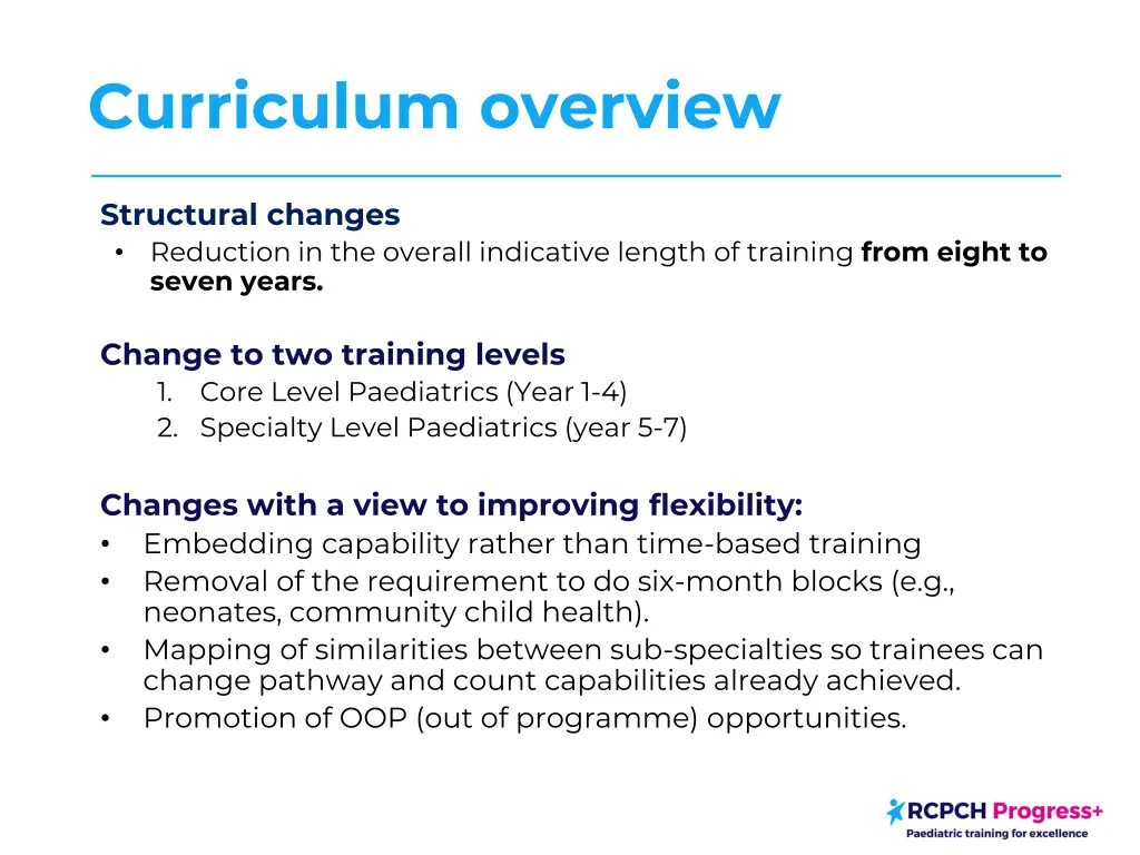 curriculum overview