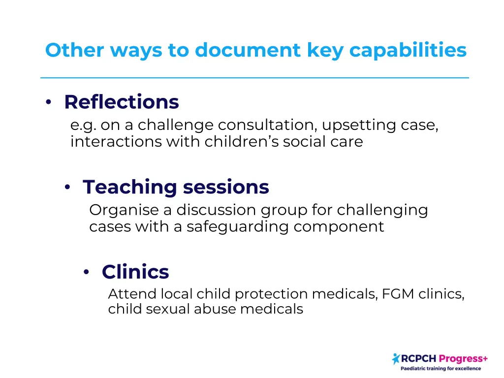 other ways to document key capabilities