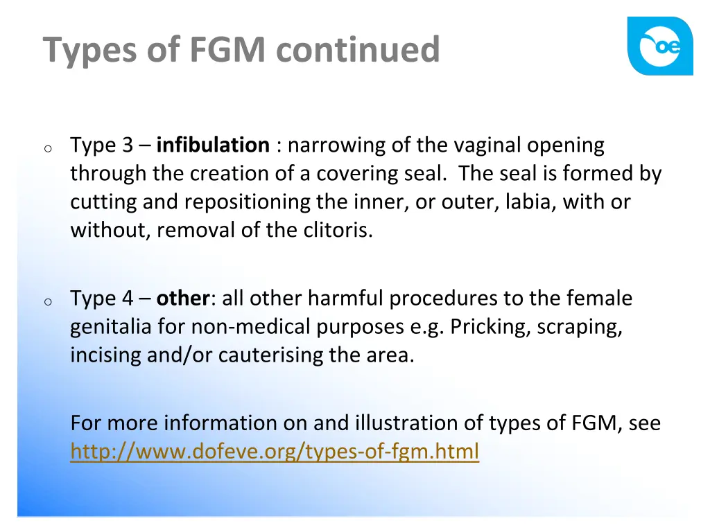 types of fgm continued