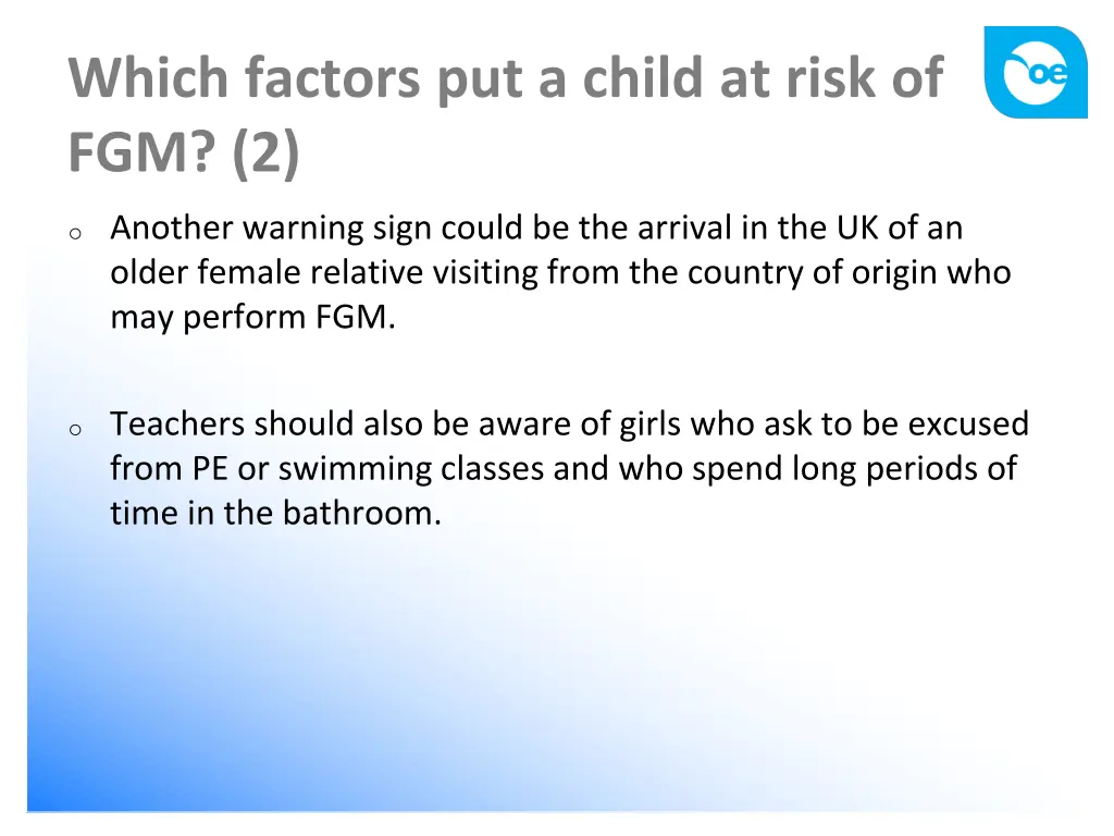 which factors put a child at risk of fgm 2