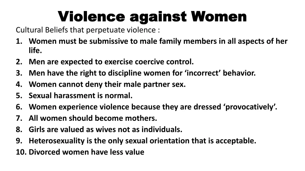 violence against women violence against women