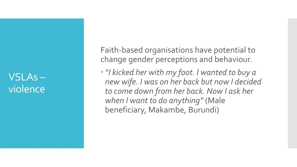 faith based organisations have potential